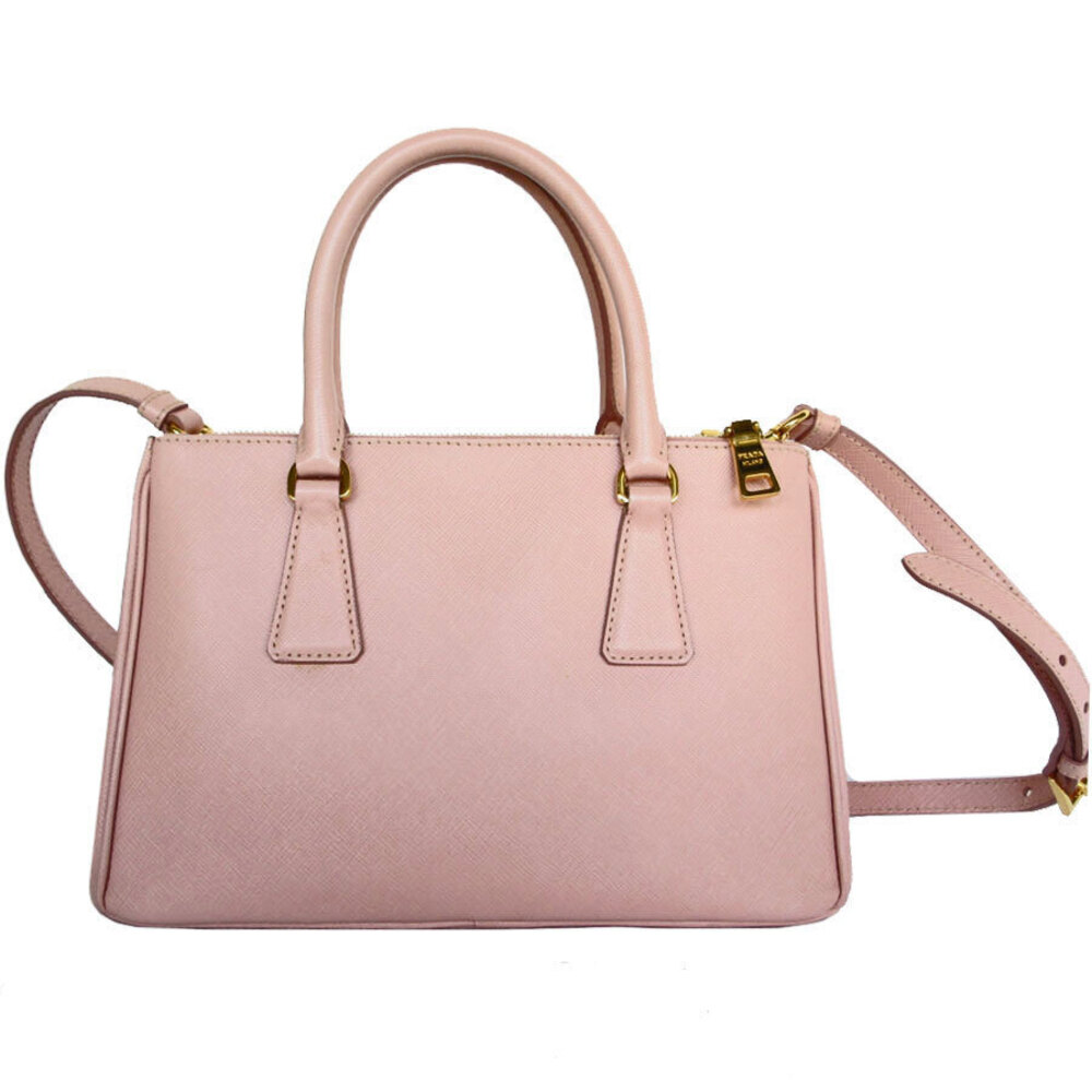 Prada Shoulder Bag 2way Pink Leather Saffiano Galleria Pink